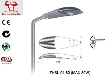 Heat Dissipation Performance LED COB Street Light Fixture IP66 IK09 With Patent Lens