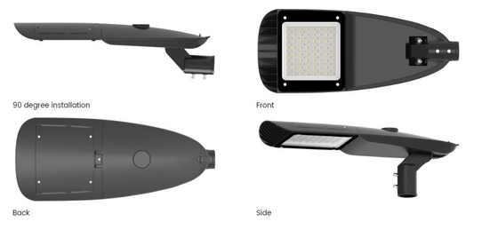 Moderne aluminium gefabriceerde straatverlichting 220v met gehard glas 5 mm slimme sensor
