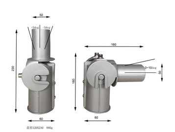 90°-180° regelbaar Vast de Steunwapen van de Adapter Klassiek Stijl voor Straatlantaarn